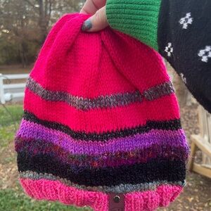Hand knit beanie